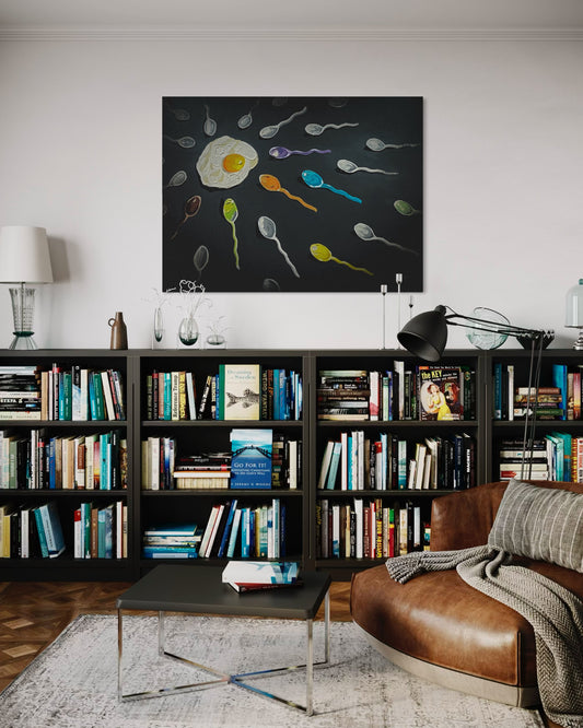 Funny Breakfast Pop Art Print: Kitchen Wall Decor by PolaDova