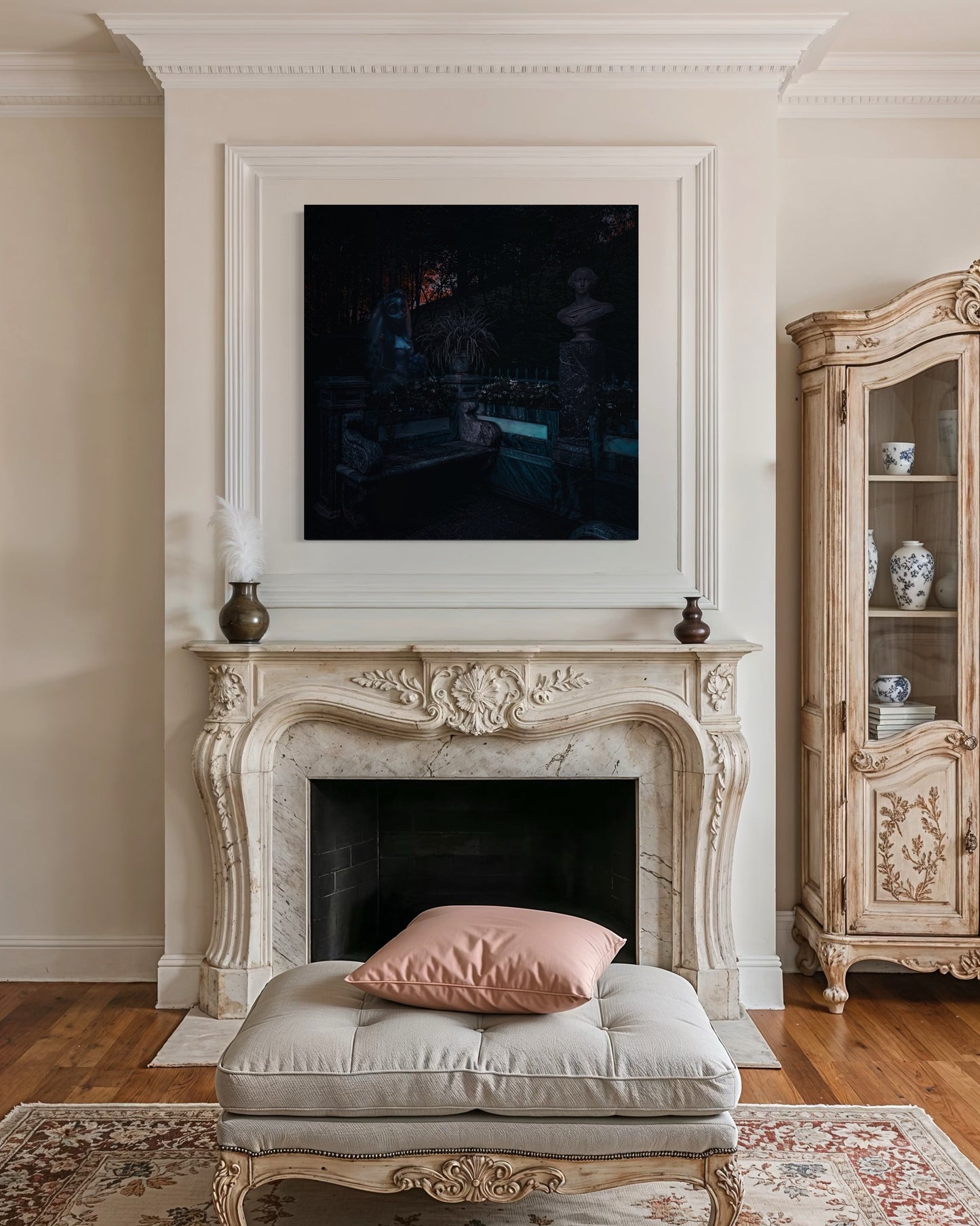 Gothic Garden Poster: Corpse Bride Inspired. Black Metal Frame