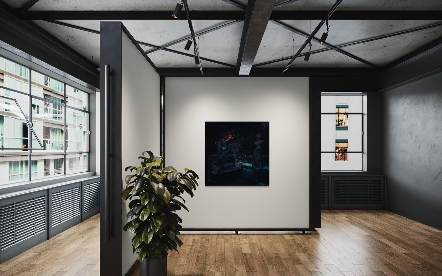 Gothic Garden Poster: Corpse Bride Inspired. Black Metal Frame