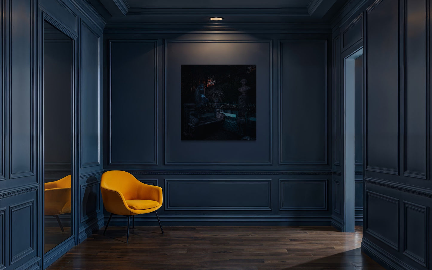 Gothic Garden Poster: Corpse Bride Inspired. Black Metal Frame