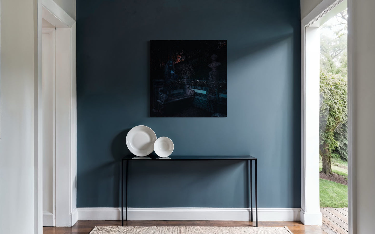 Gothic Garden Poster: Corpse Bride Inspired. Black Metal Frame