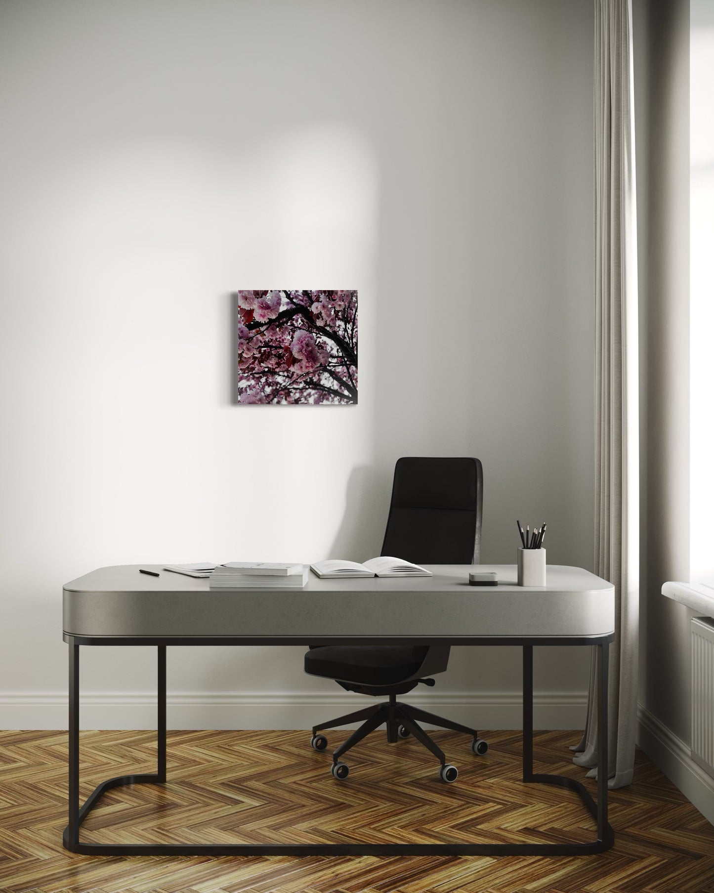 Framed Sakura Tree Print: Japanese Cherry Blossom Photography