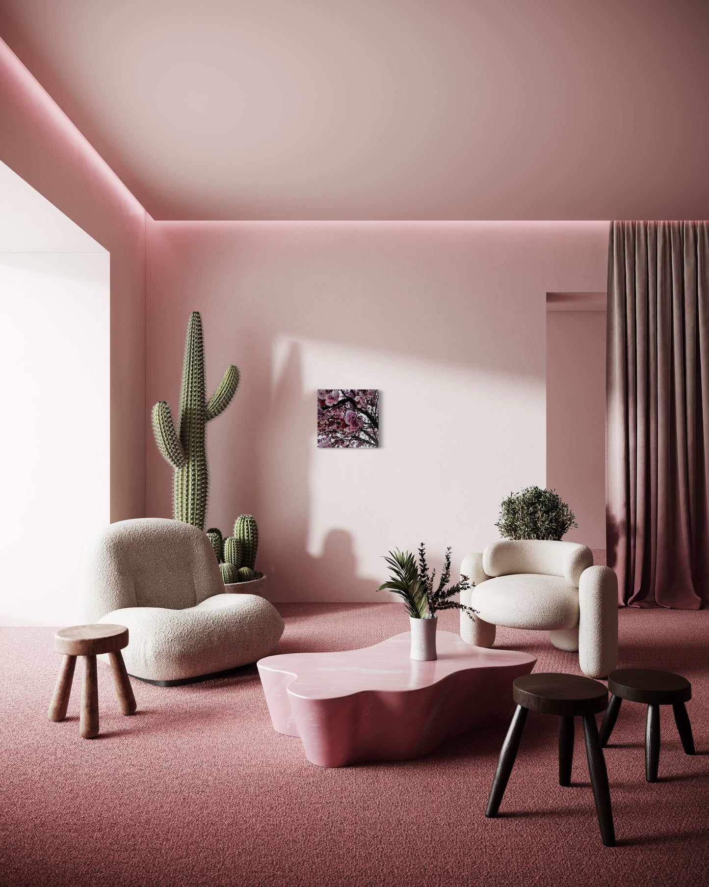 Framed Sakura Tree Print: Japanese Cherry Blossom Photography