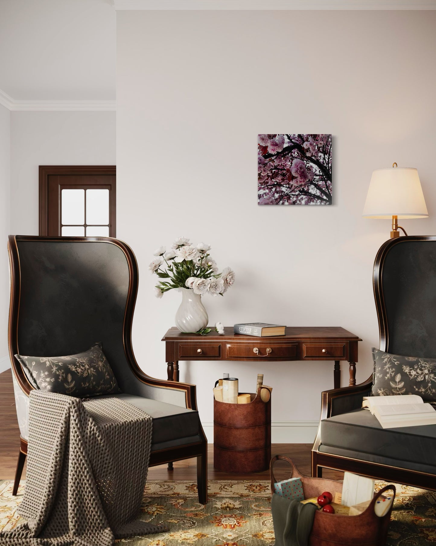 Framed Sakura Tree Print: Japanese Cherry Blossom Photography