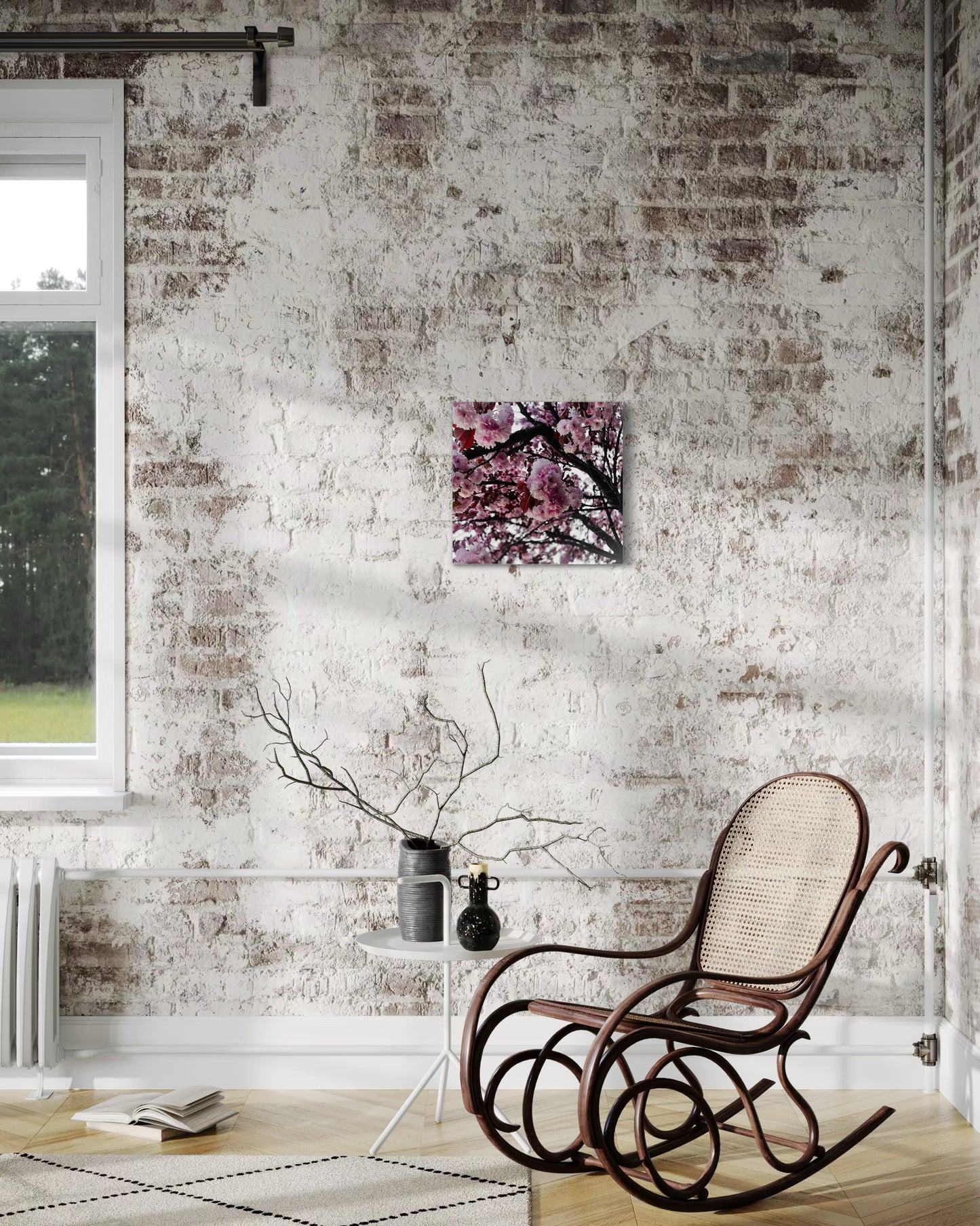 Framed Sakura Tree Print: Japanese Cherry Blossom Photography