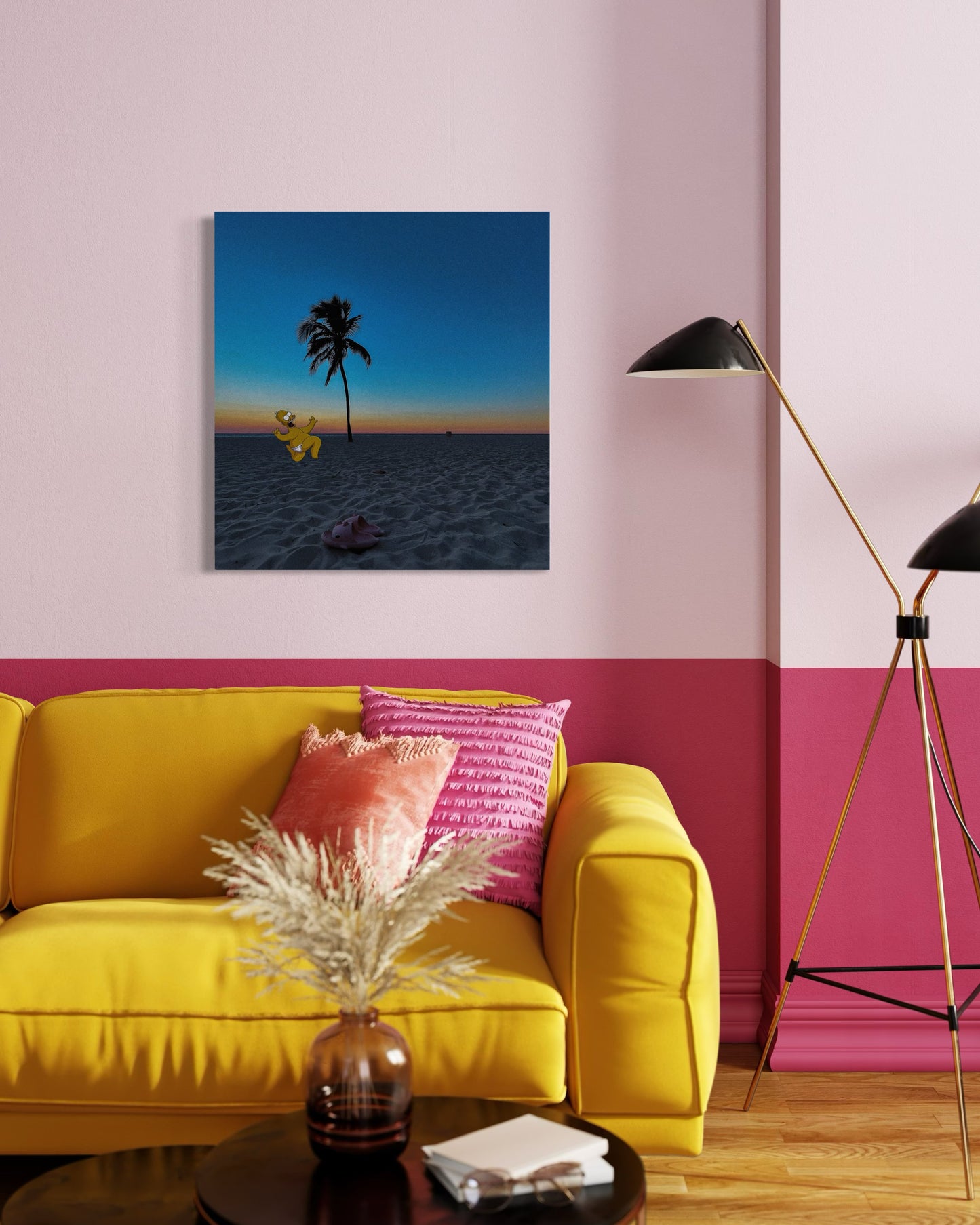 Surreal Sunset Beach Pop Art Photo Print
