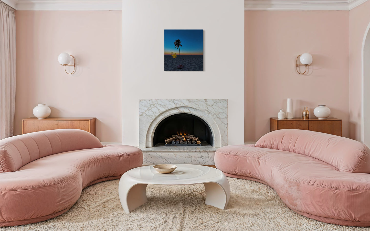 Surreal Sunset Beach Pop Art Photo Print