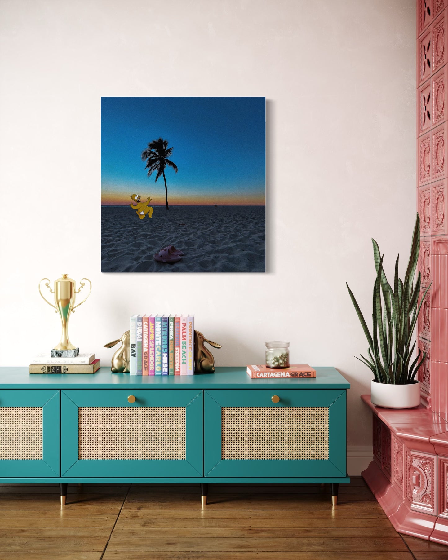 Surreal Sunset Beach Pop Art Photo Print