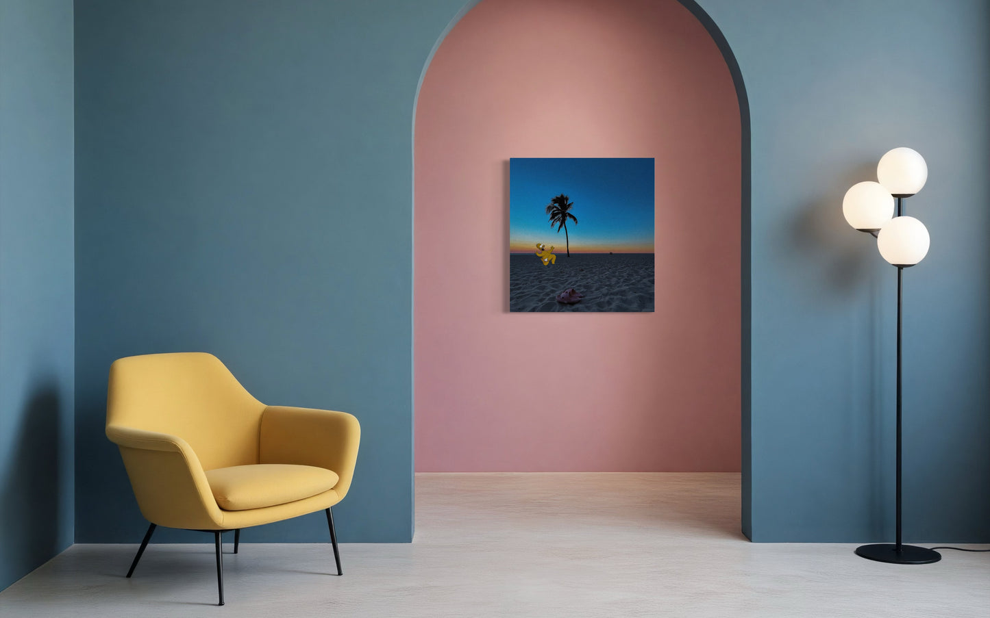 Surreal Sunset Beach Pop Art Photo Print