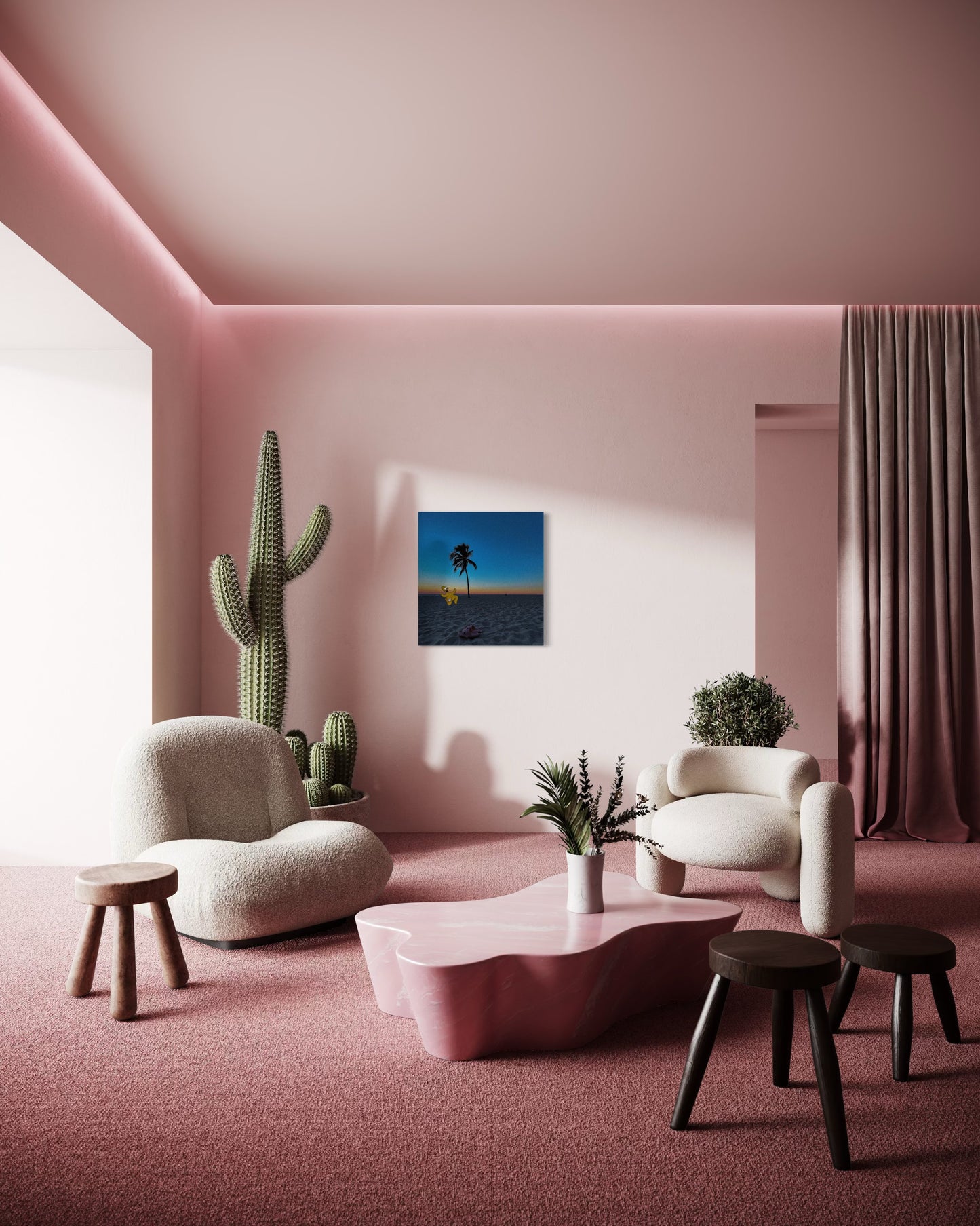 Surreal Sunset Beach Pop Art Photo Print