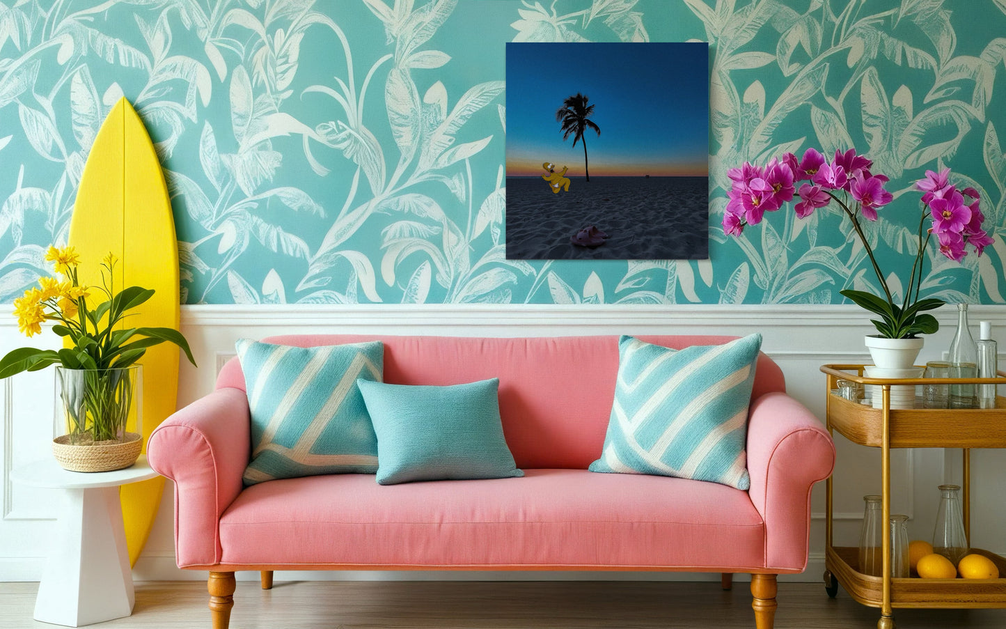 Surreal Sunset Beach Pop Art Photo Print
