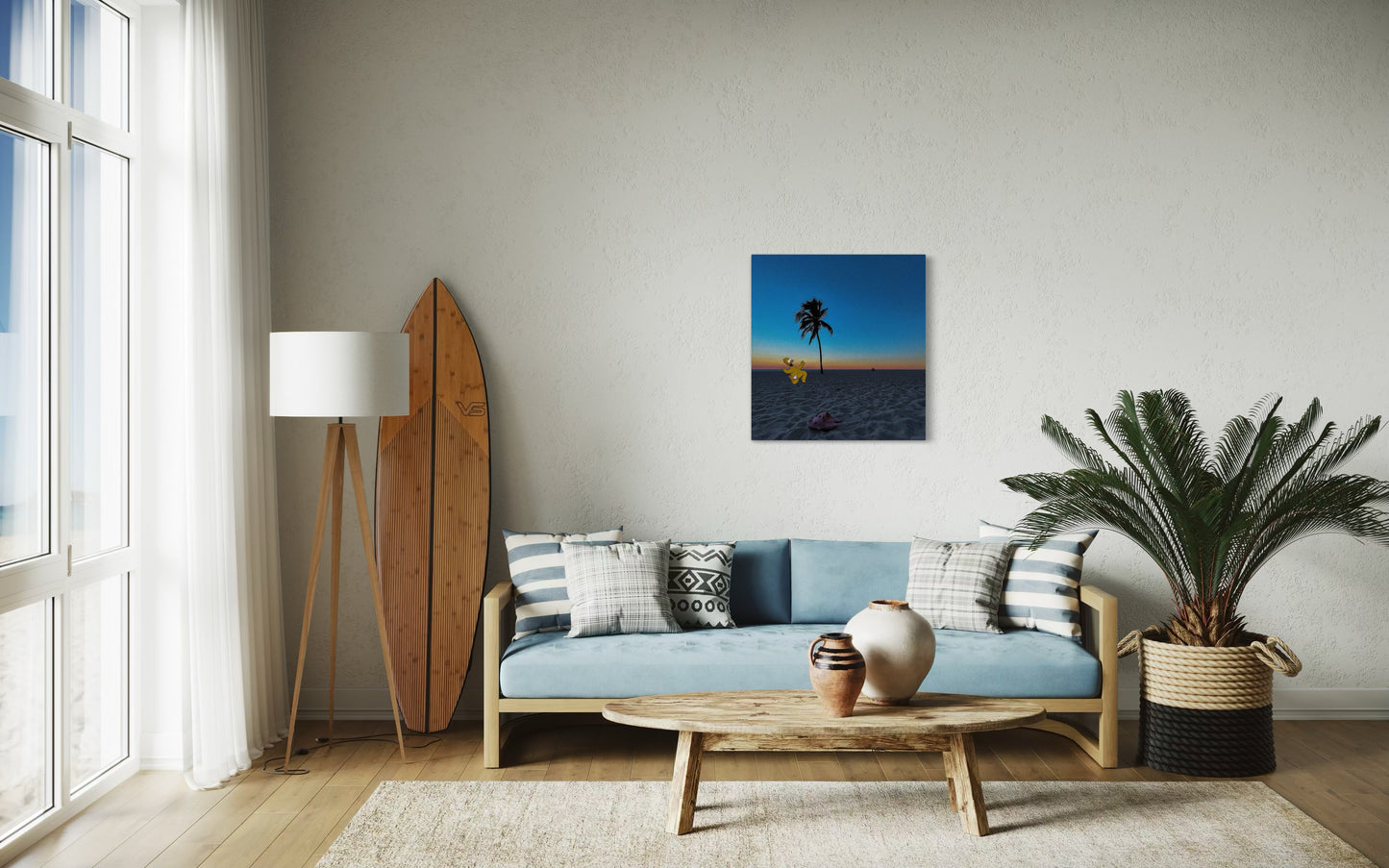 Surreal Sunset Beach Pop Art Photo Print