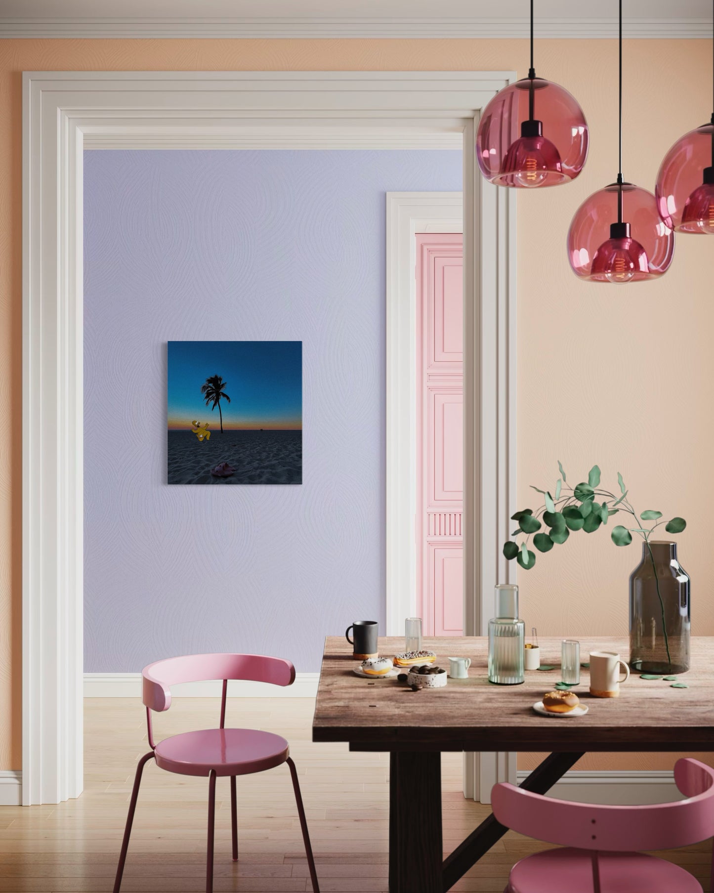 Surreal Sunset Beach Pop Art Photo Print