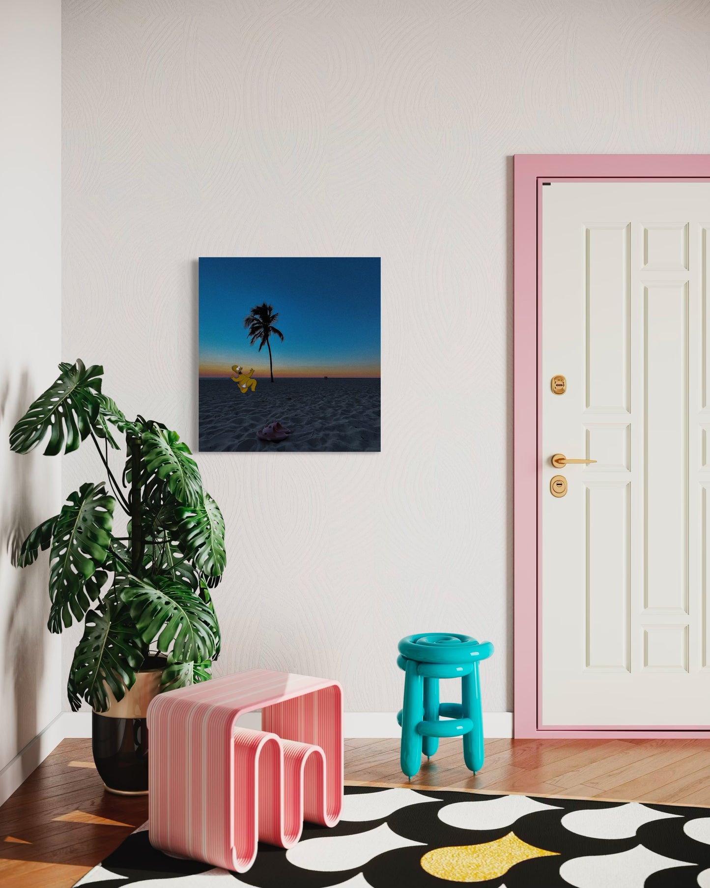 Surreal Sunset Beach Pop Art Photo Print