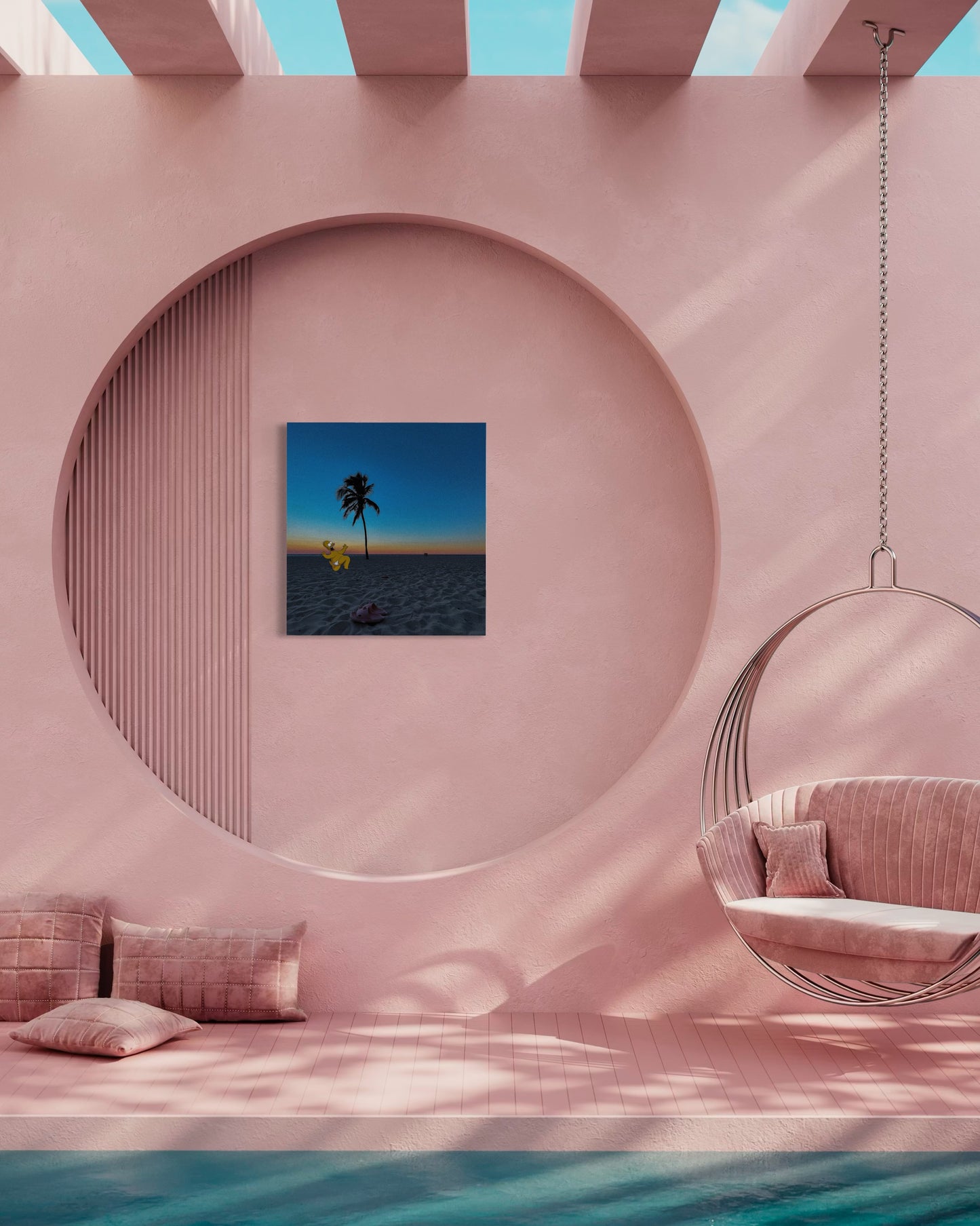 Surreal Sunset Beach Pop Art Photo Print