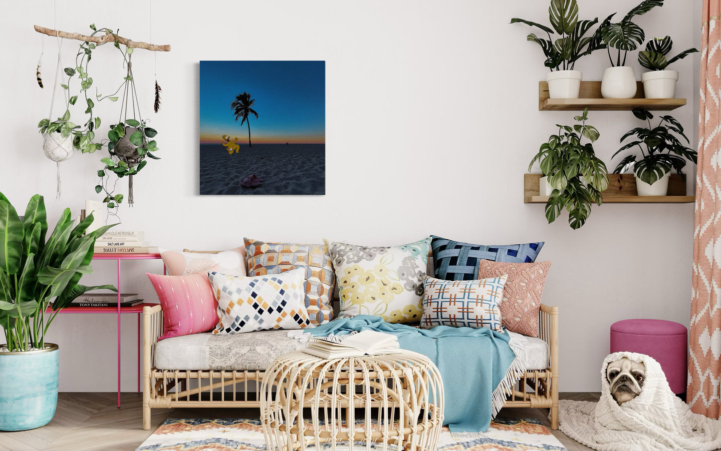 Surreal Sunset Beach Pop Art Photo Print