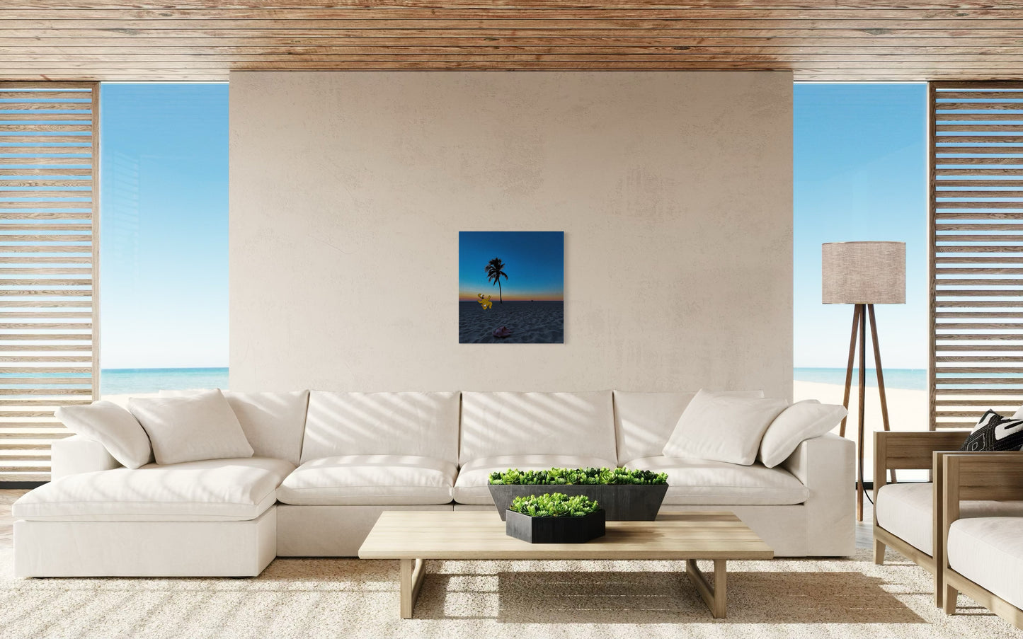 Surreal Sunset Beach Pop Art Photo Print