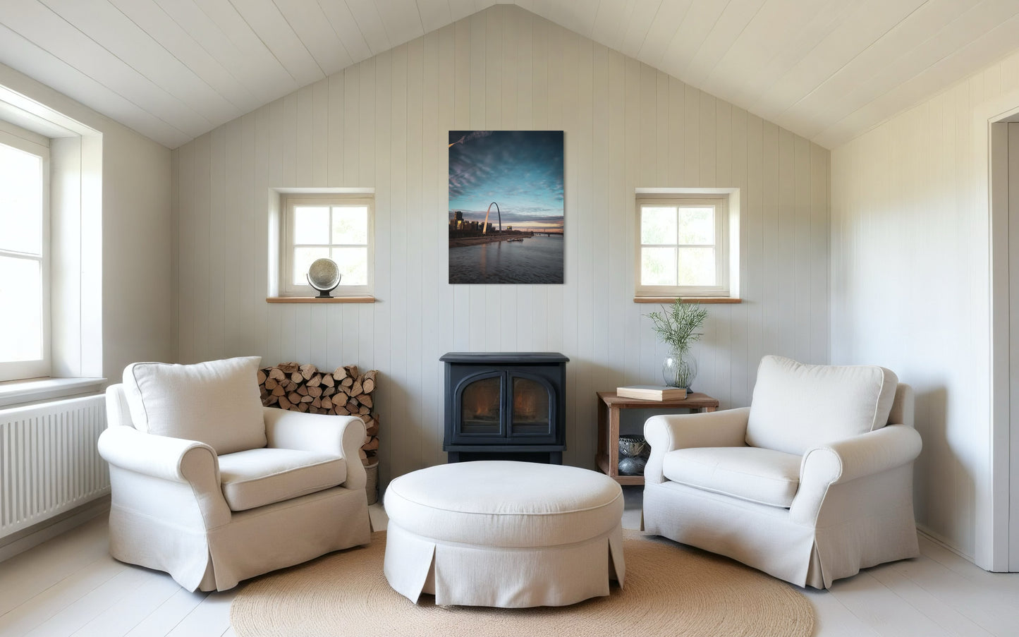 St. Louis Arch Photography Print: Minimalist City Skyline Art