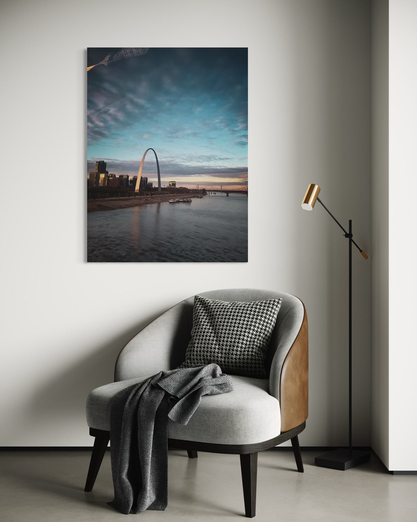 St. Louis Arch Photography Print: Minimalist City Skyline Art
