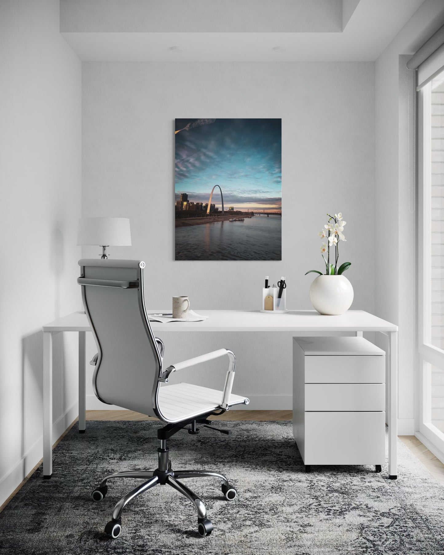 St. Louis Arch Photography Print: Minimalist City Skyline Art