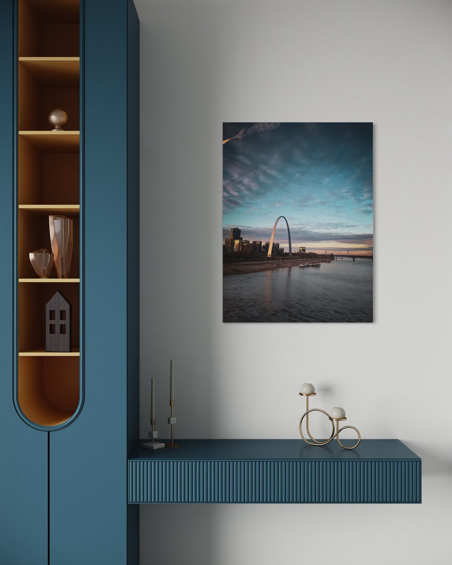 St. Louis Arch Photography Print: Minimalist City Skyline Art