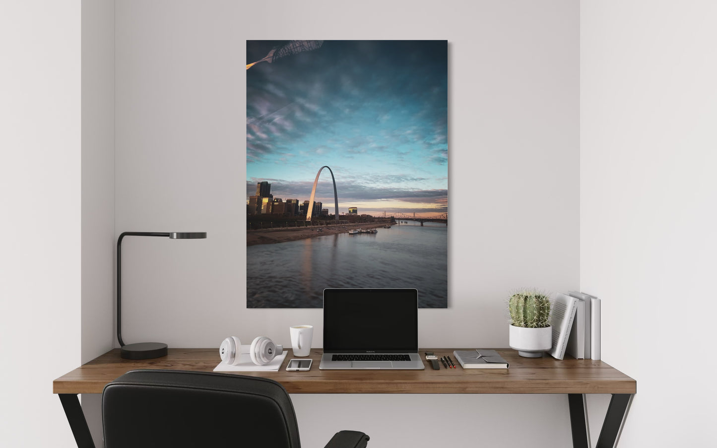 St. Louis Arch Photography Print: Minimalist City Skyline Art