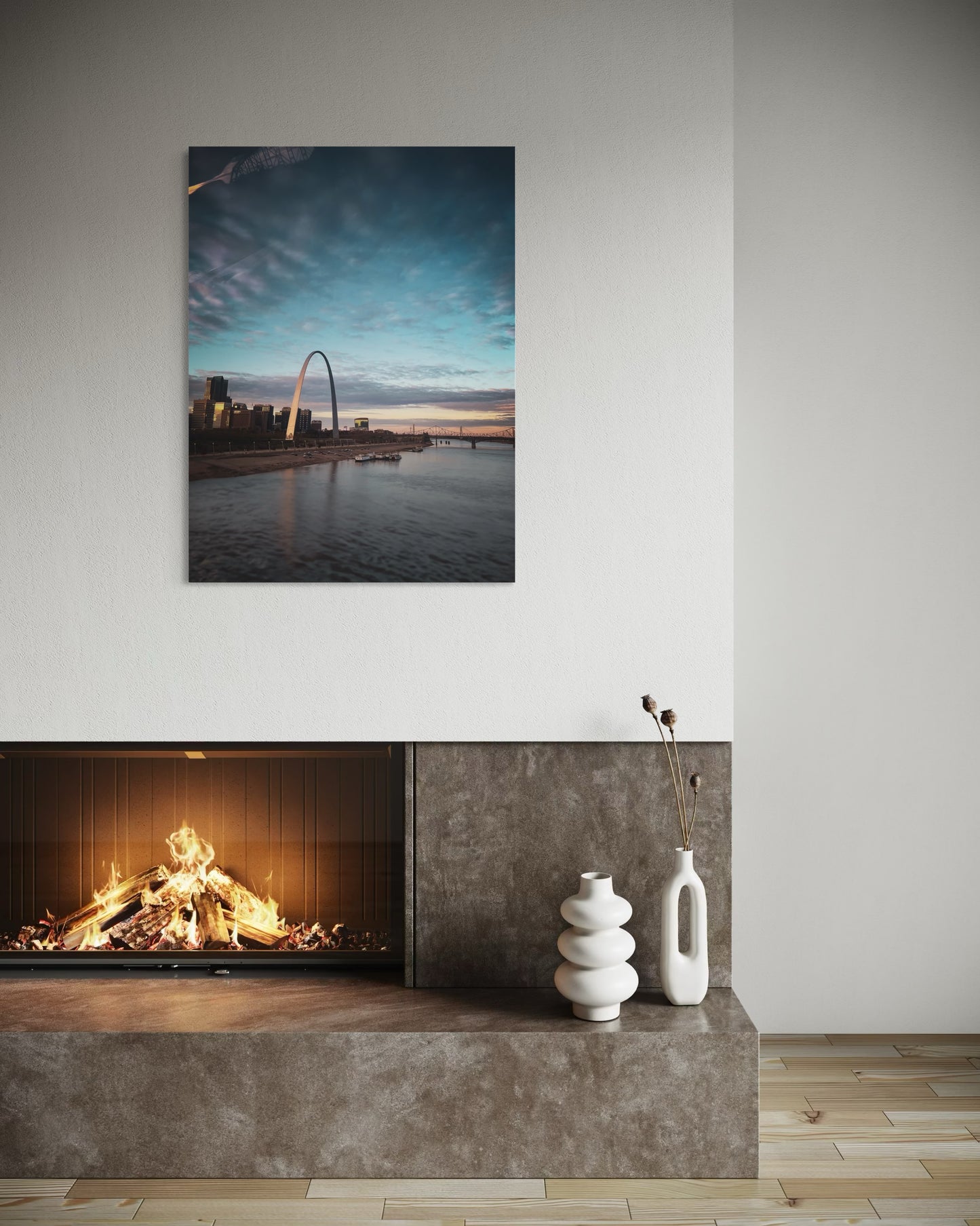 St. Louis Arch Photography Print: Minimalist City Skyline Art
