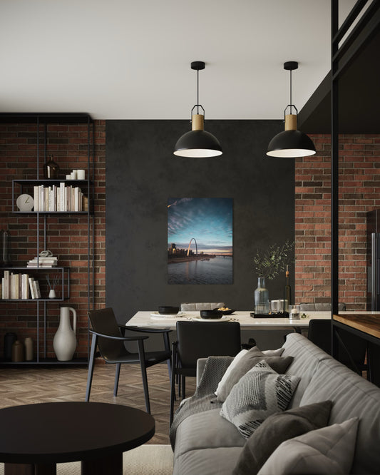 St. Louis Arch Photography Print: Minimalist City Skyline Art