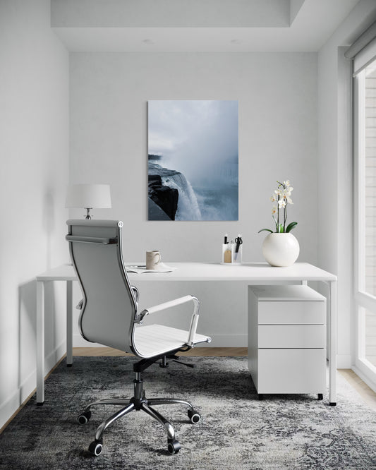 Niagara Falls Photography Print: Misty Blue Grey Landscape