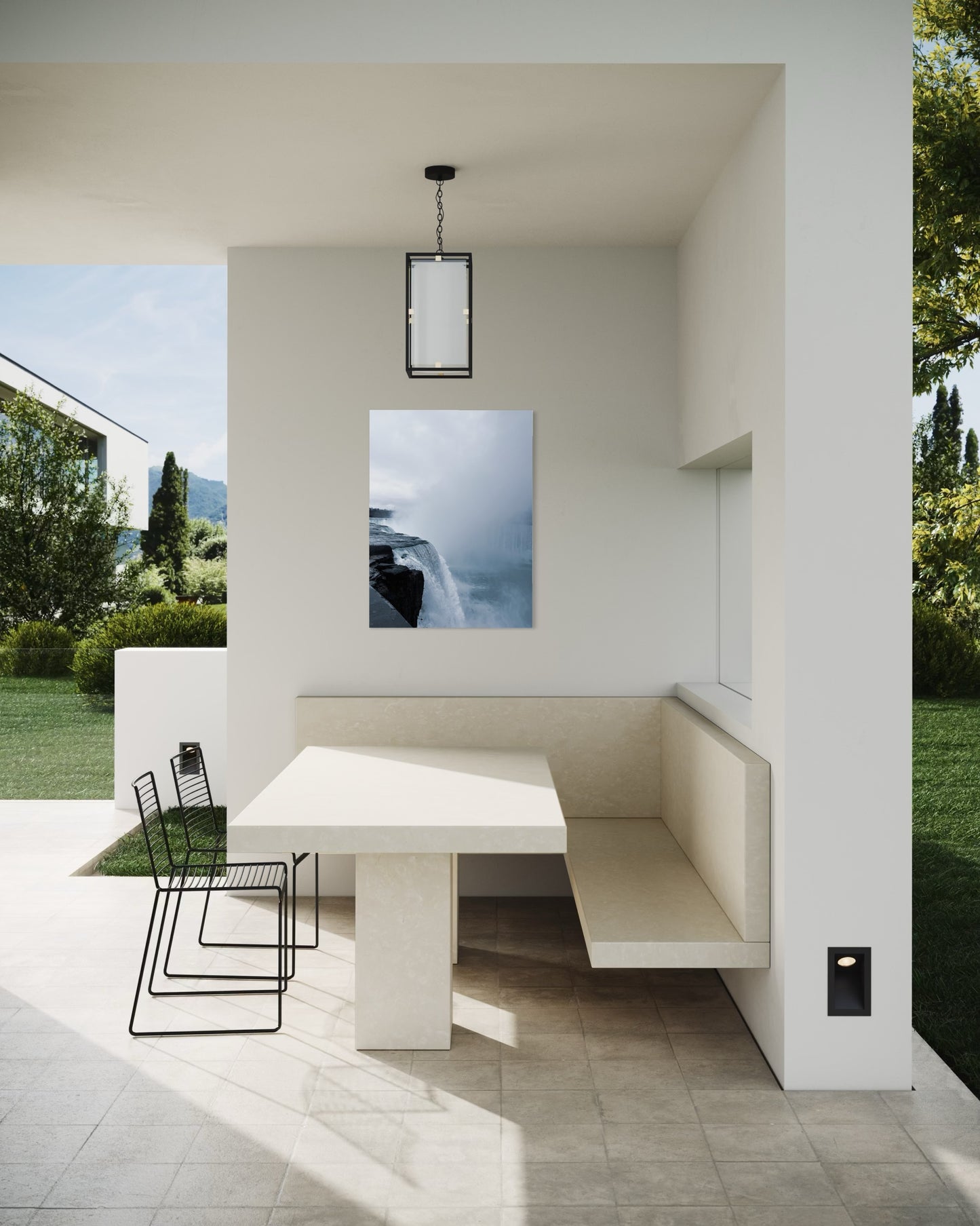 Niagara Falls Photography Print: Misty Blue Grey Landscape