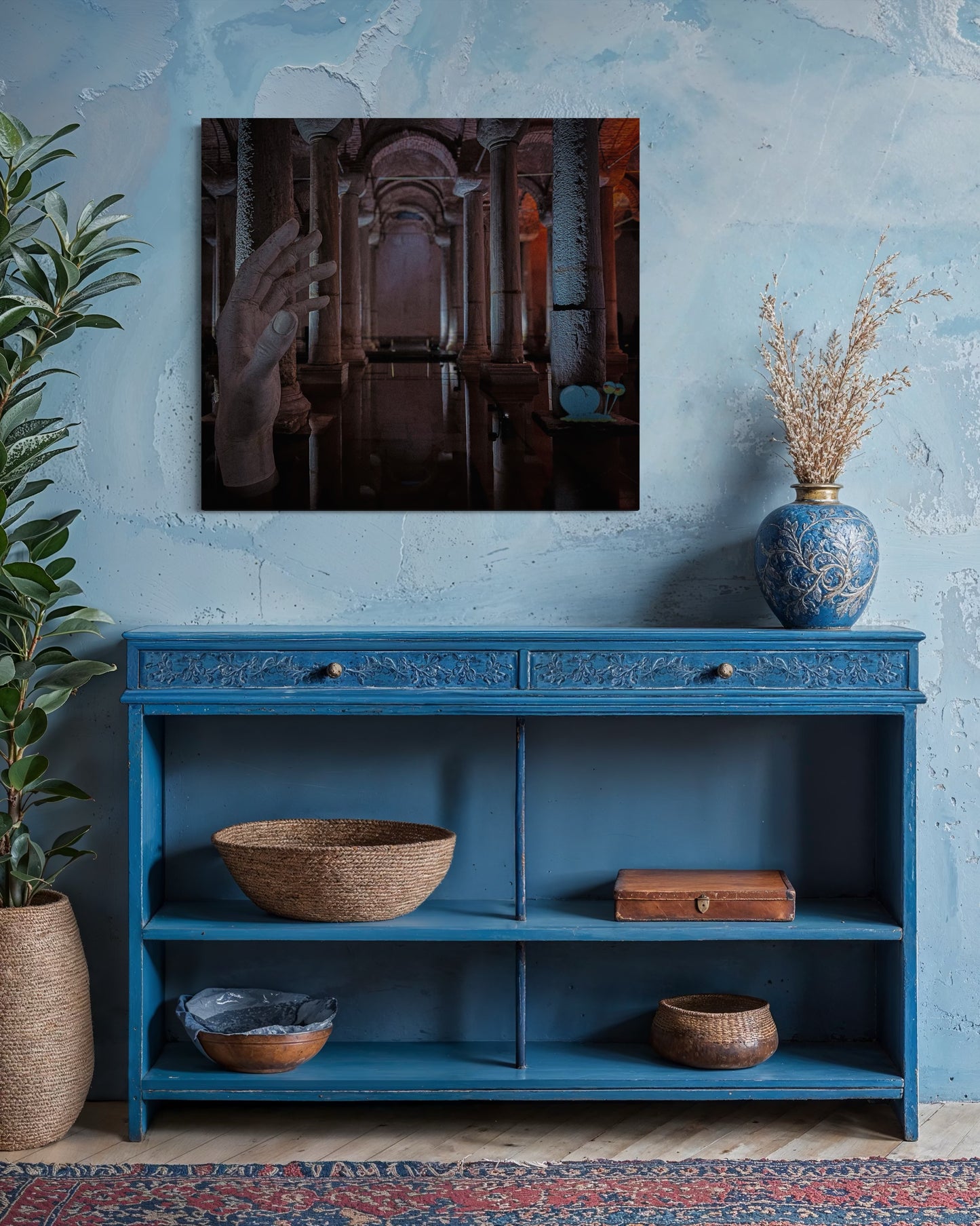 Ancient Columns Photography Print: Moody Architecture Wall Art