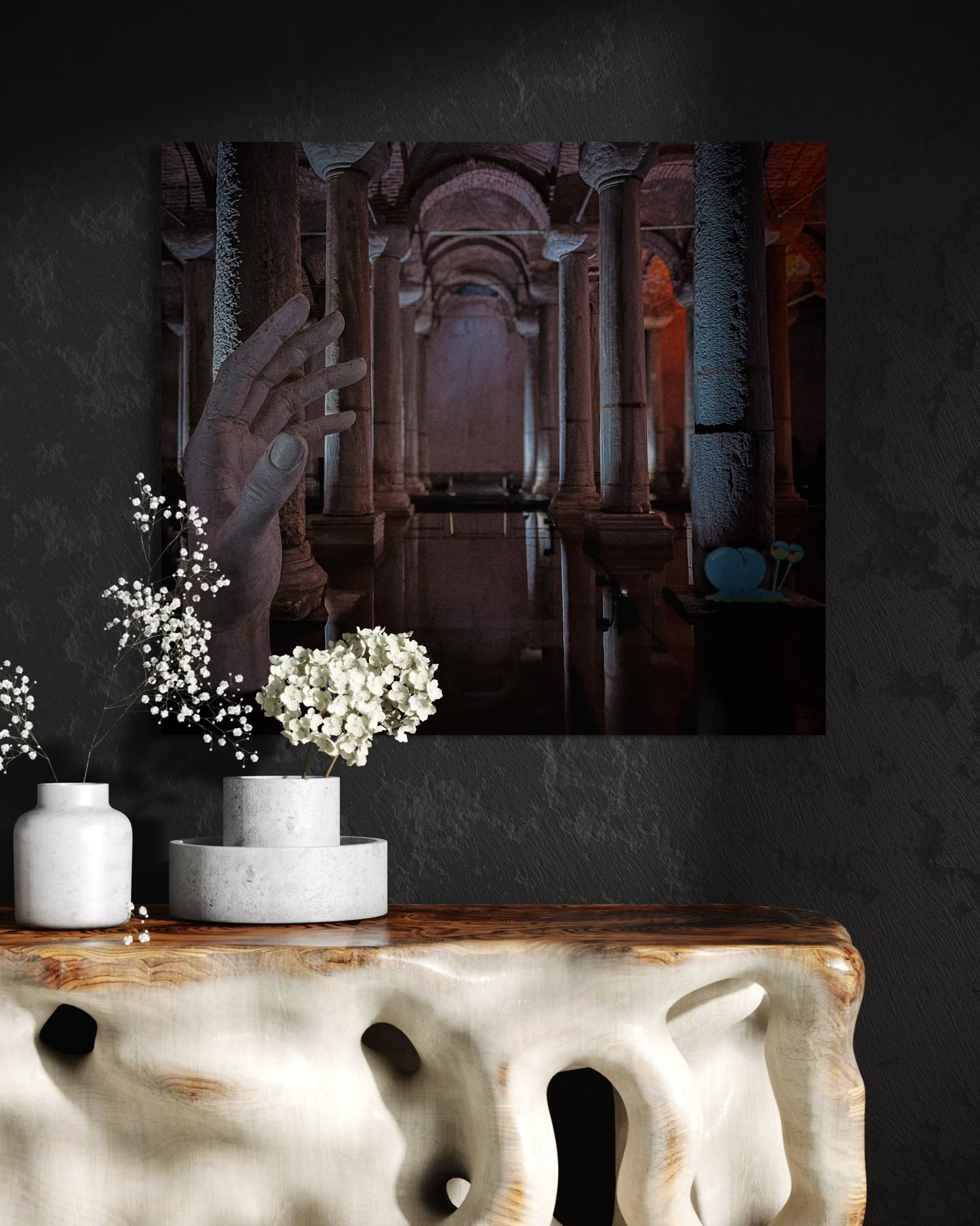 Ancient Columns Photography Print: Moody Architecture Wall Art