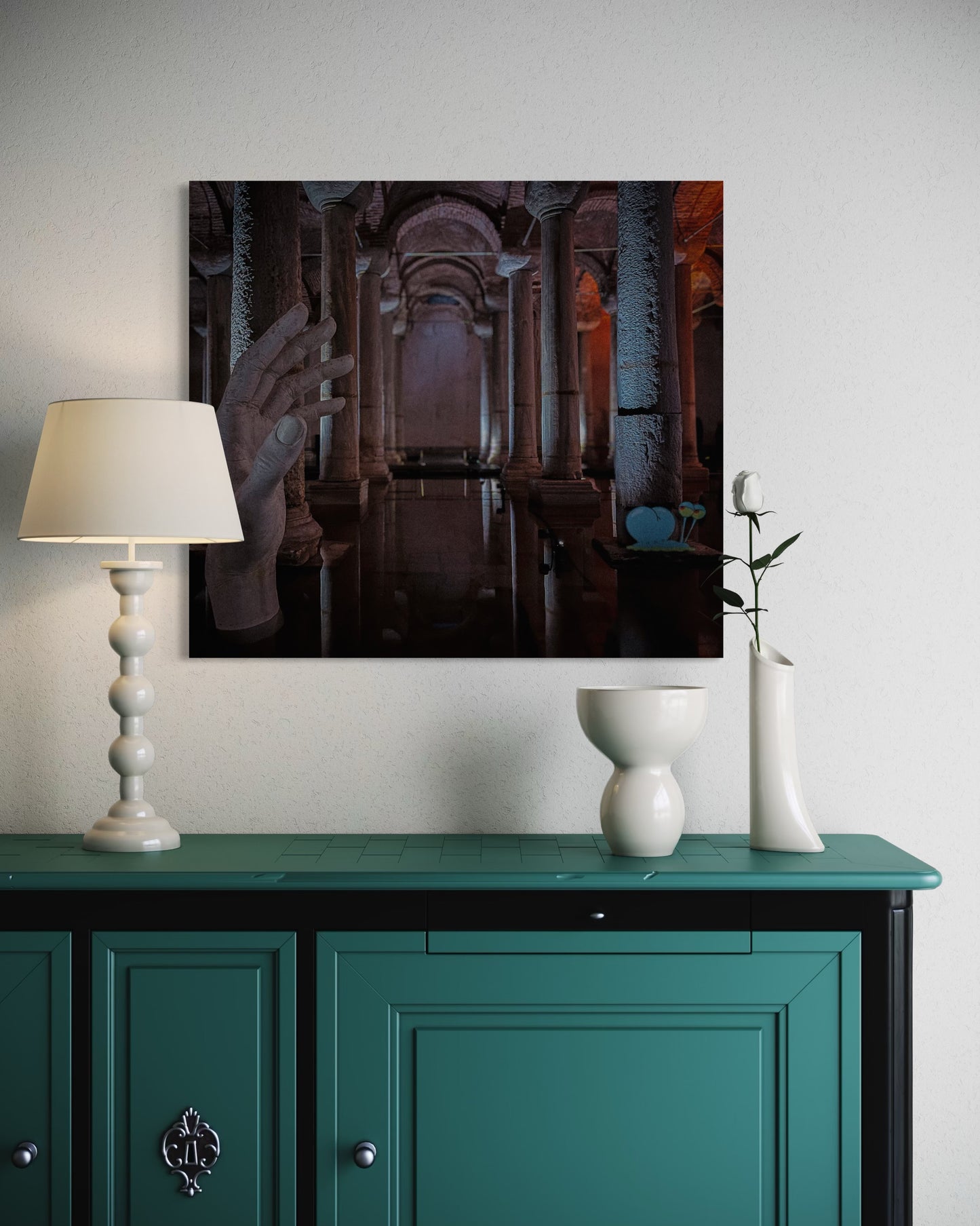 Ancient Columns Photography Print: Moody Architecture Wall Art