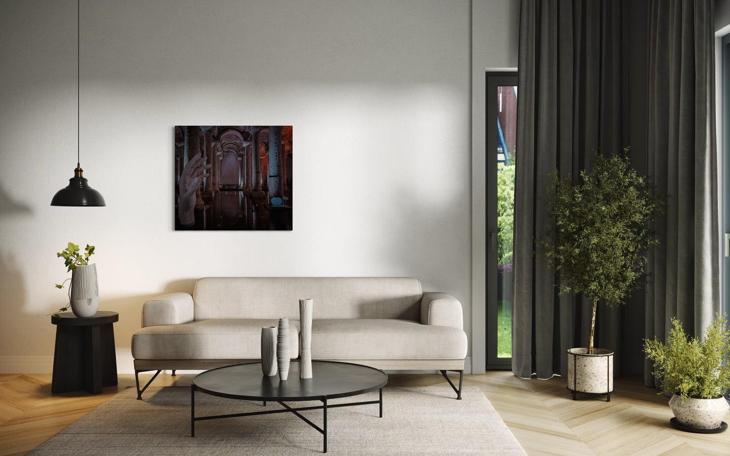 Ancient Columns Photography Print: Moody Architecture Wall Art