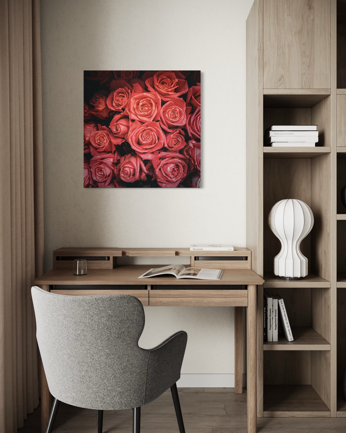 Pink Roses Fine Art Photography Print - Romantic Floral Wall Decor