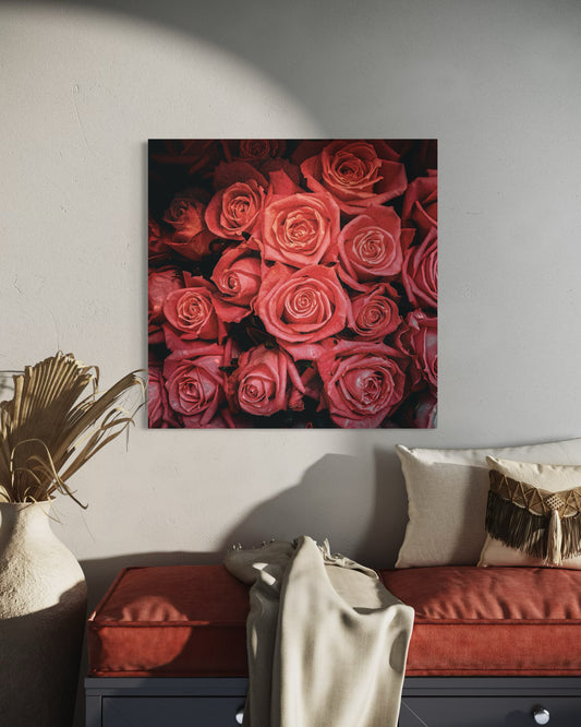 Pink Roses Fine Art Photography Print - Romantic Floral Wall Decor