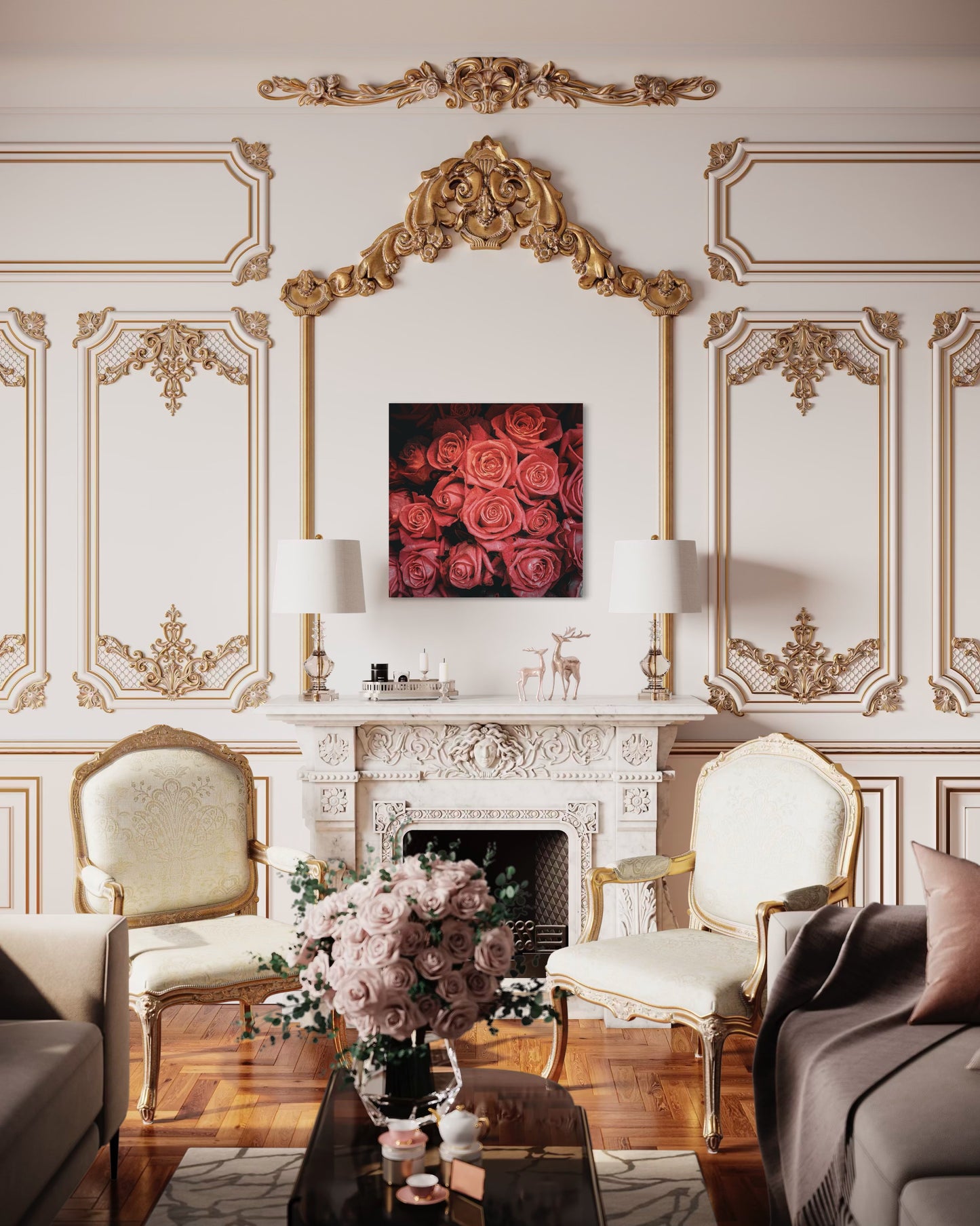 Pink Roses Fine Art Photography Print - Romantic Floral Wall Decor