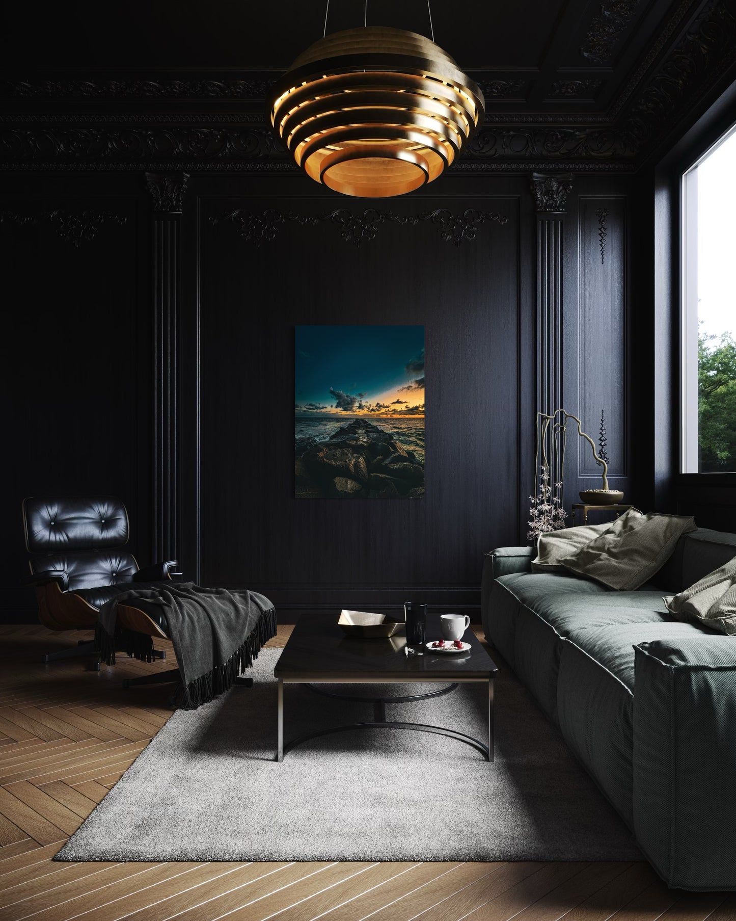 Ocean Sunset Pier Photography Print: Coastal Seascape Wall Art