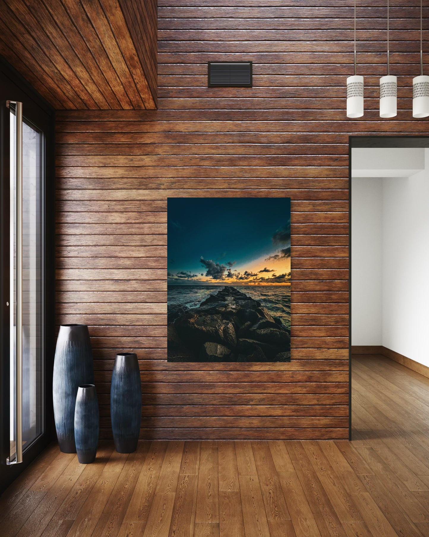 Ocean Sunset Pier Photography Print: Coastal Seascape Wall Art