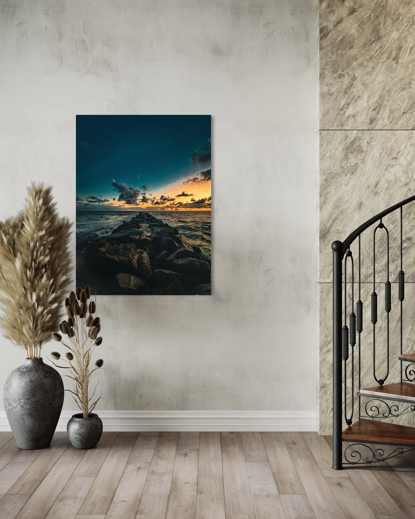 Ocean Sunset Pier Photography Print: Coastal Seascape Wall Art