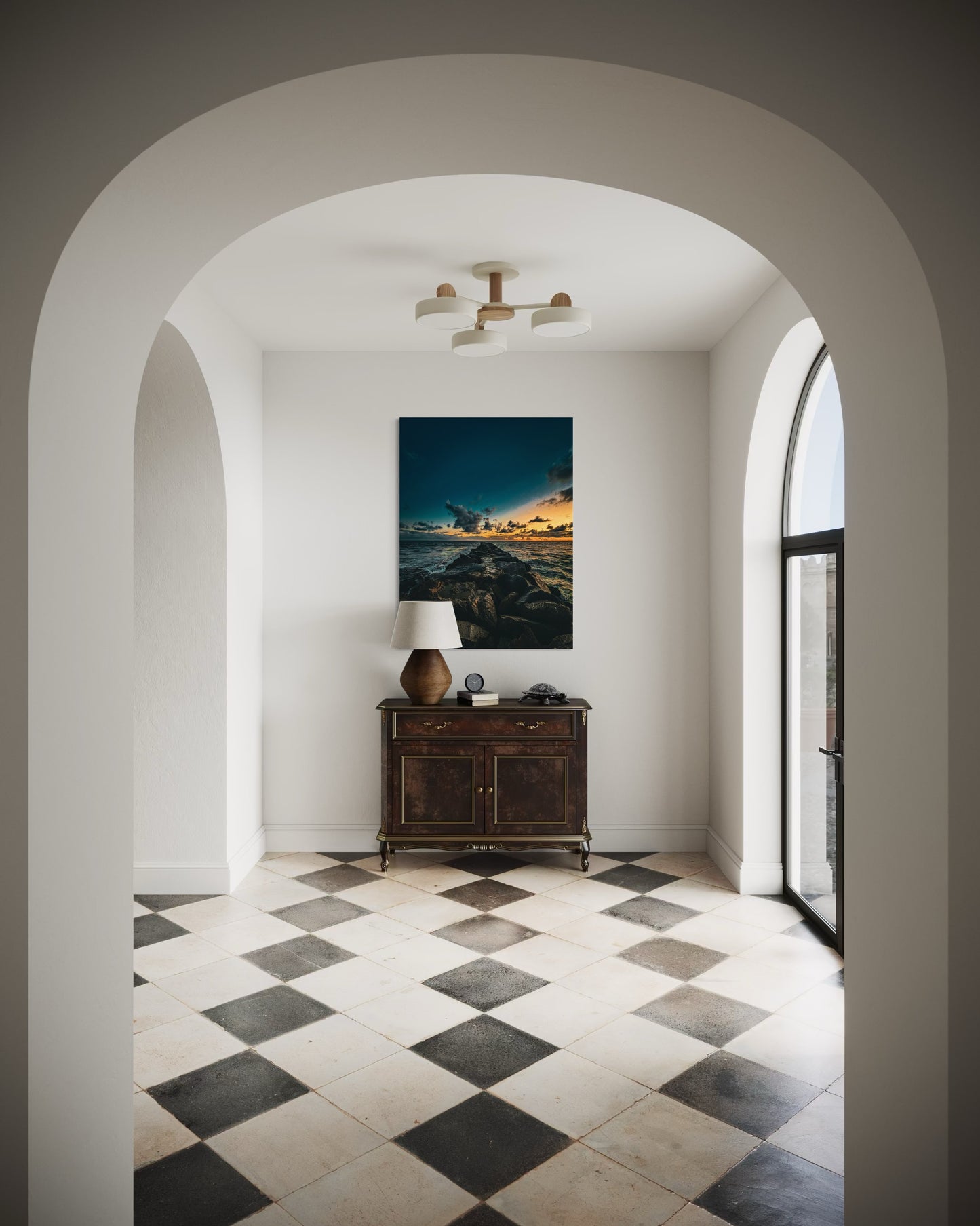 Ocean Sunset Pier Photography Print: Coastal Seascape Wall Art