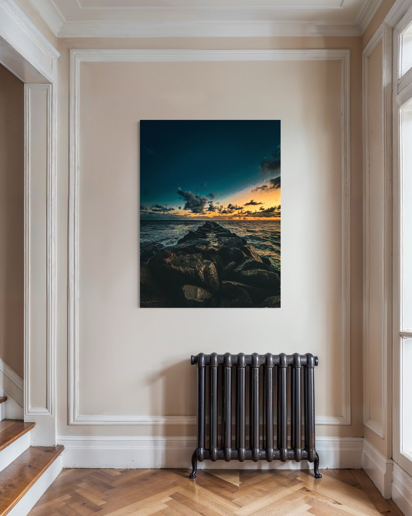 Ocean Sunset Pier Photography Print: Coastal Seascape Wall Art