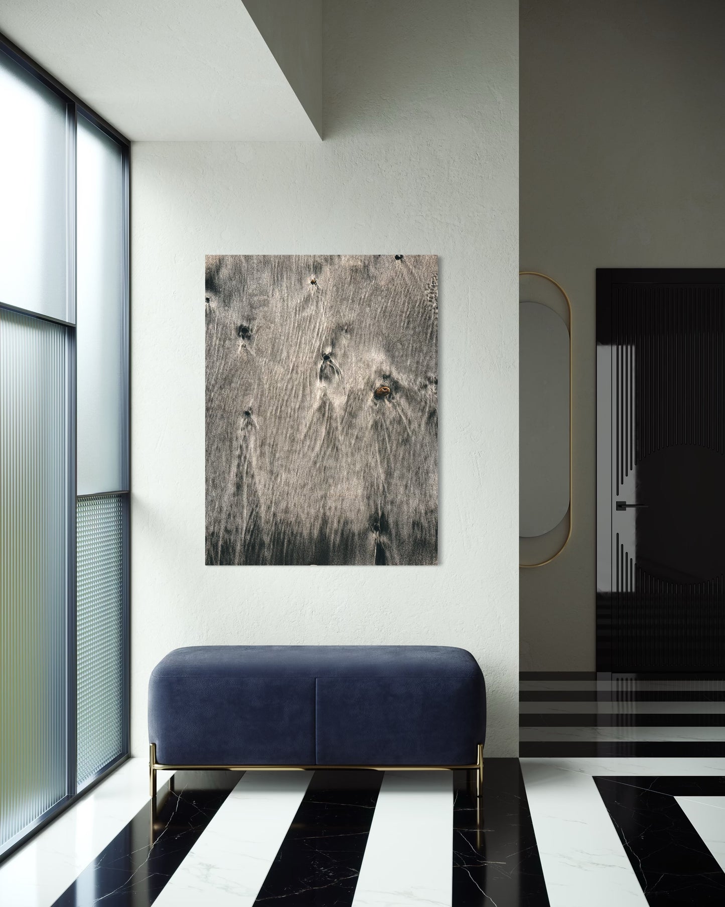 Minimalist Sand Texture Photography Print: Coastal Beige Nature Art