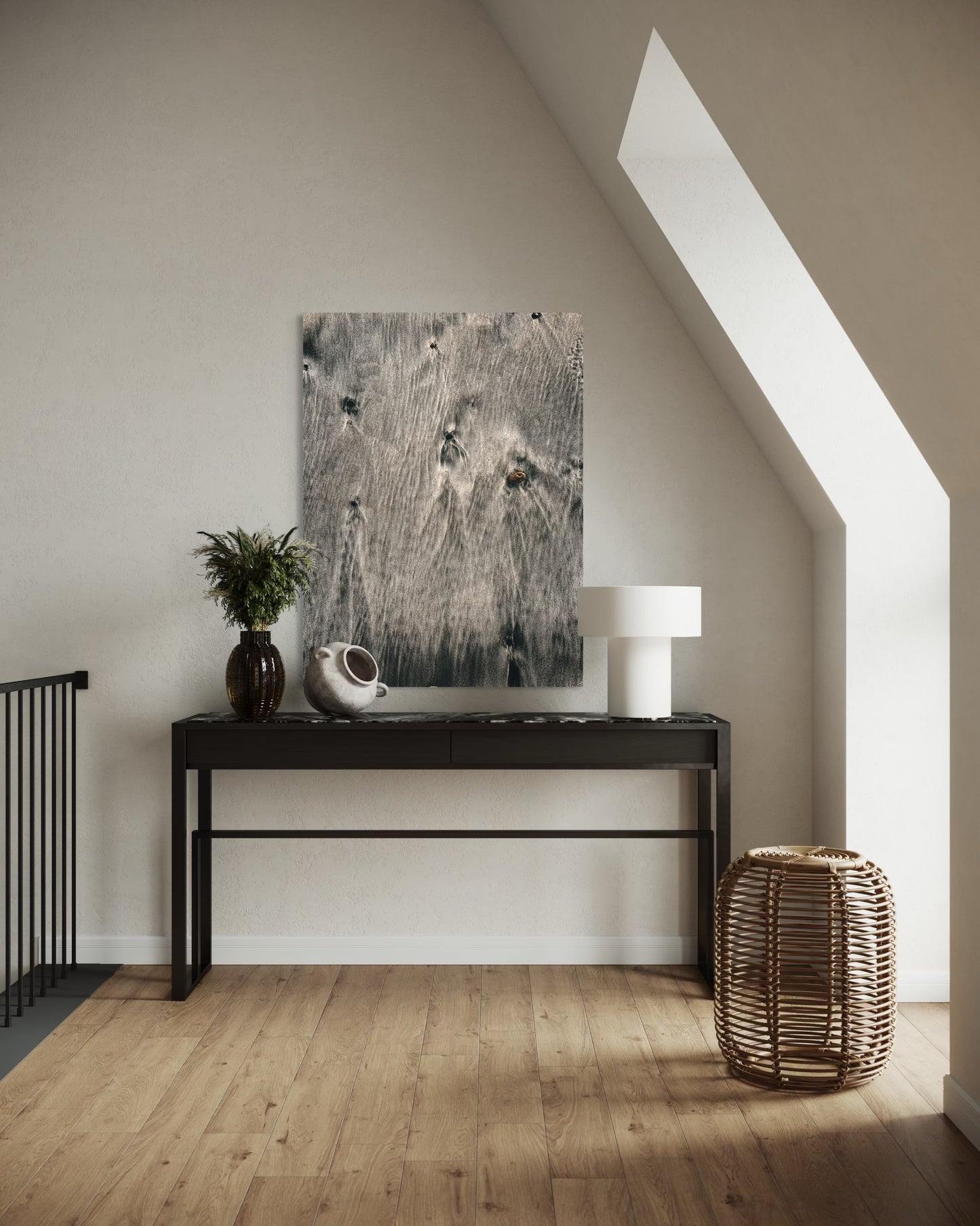 Minimalist Sand Texture Photography Print: Coastal Beige Nature Art