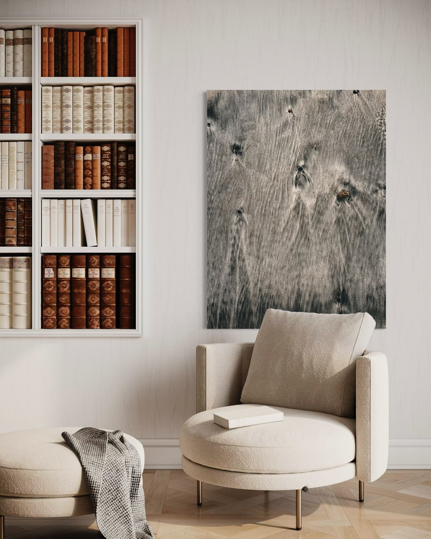 Minimalist Sand Texture Photography Print: Coastal Beige Nature Art