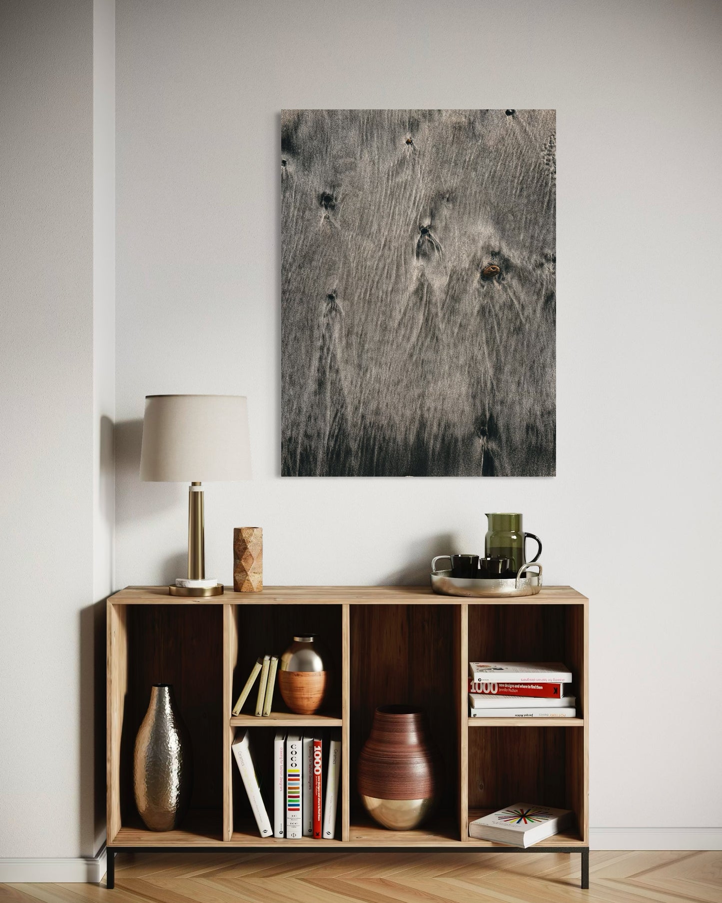 Minimalist Sand Texture Photography Print: Coastal Beige Nature Art