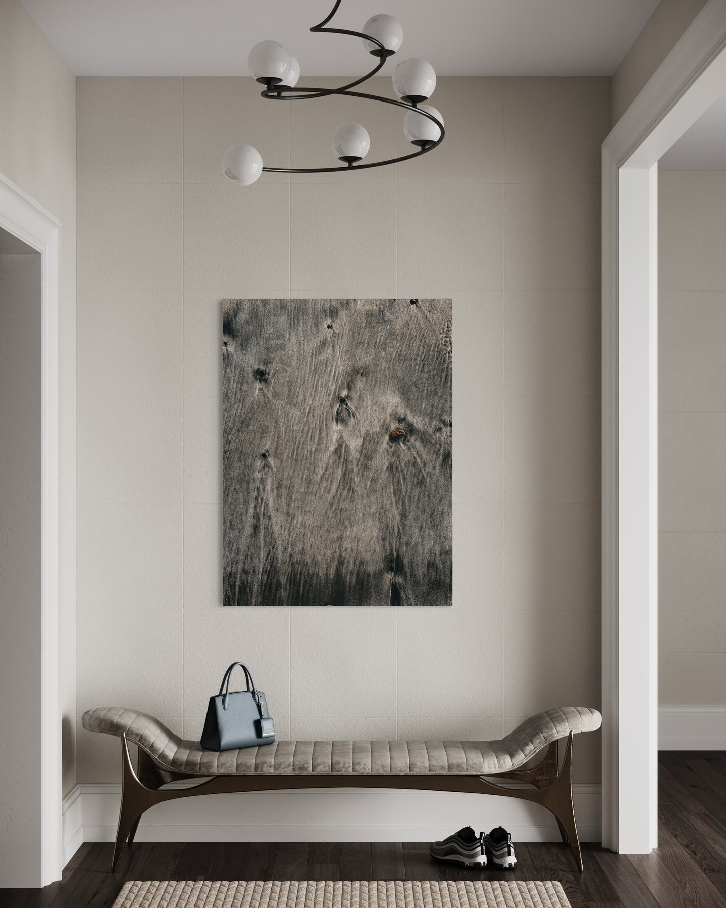 Minimalist Sand Texture Photography Print: Coastal Beige Nature Art