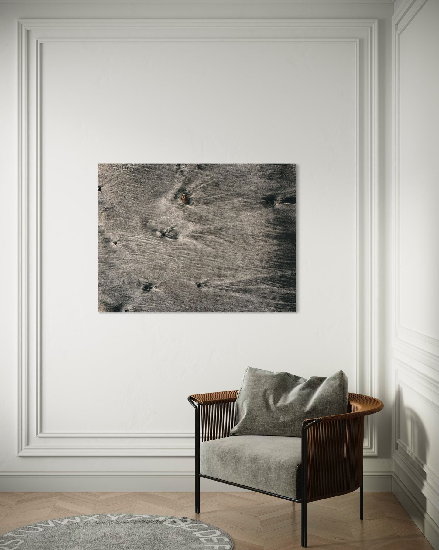 Minimalist Sand Texture Photography Print: Coastal Beige Nature Art