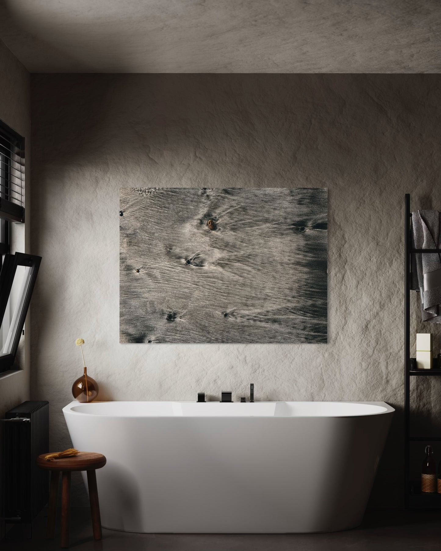 Minimalist Sand Texture Photography Print: Coastal Beige Nature Art