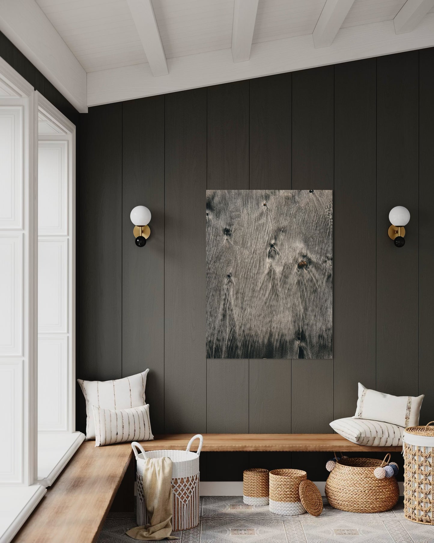 Minimalist Sand Texture Photography Print: Coastal Beige Nature Art